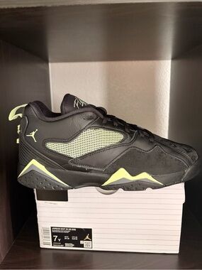 Jordan Men’s Low-Top Sneakers in Black and Neon Yellow